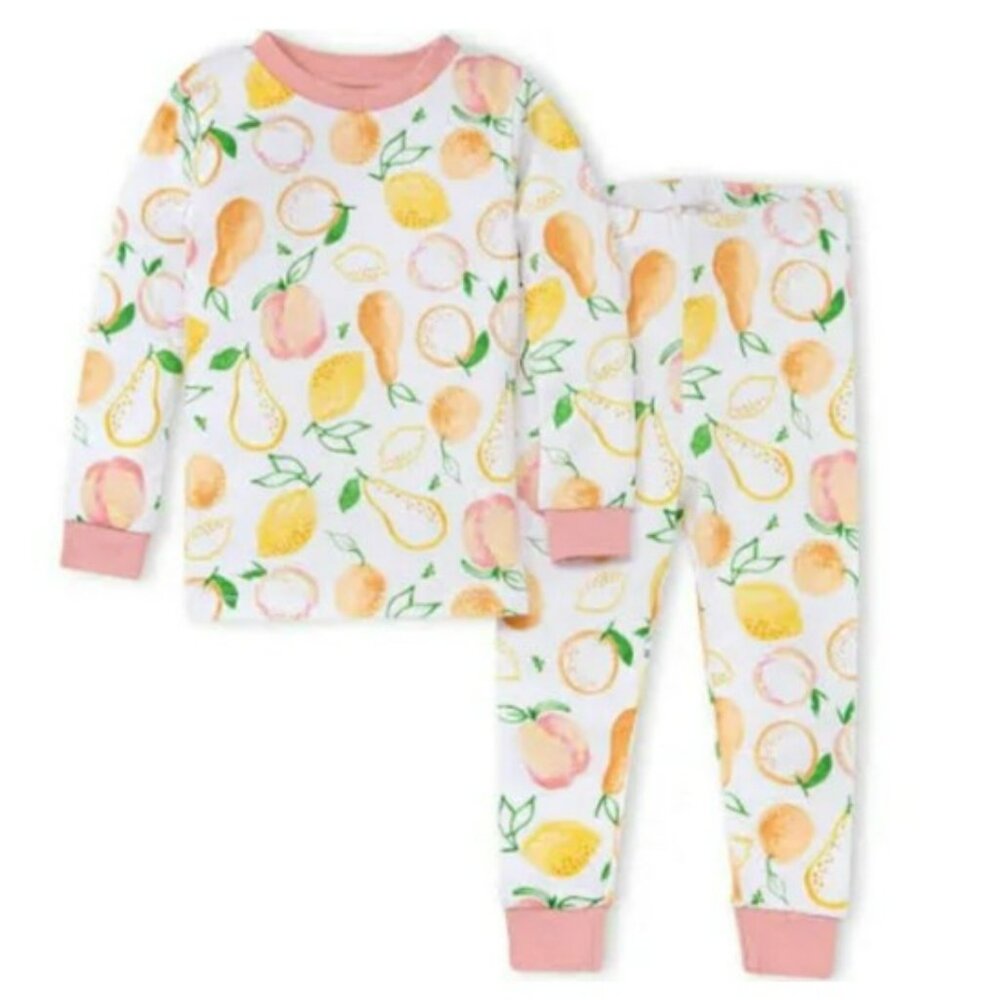 NWT - 3T Snug Fit Burt's Bees Sweet & Sour Tee & Pant Pajamas